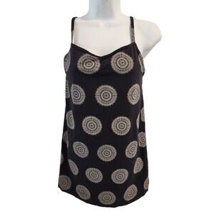 Vintage Y2K Juicy Couture Black Gray Mandela Mini Dress M Stretch Babydoll